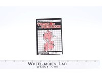 Hot Rod Instruction Manual Booklet Action Figure 1986 Hasbro G1 Transformers