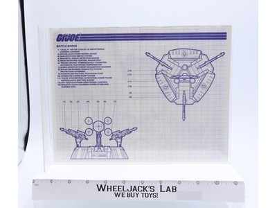 Cobra Battle Barge 1988 ORIGINAL Instructions Blueprints G.I. Joe Hasbro