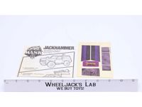 Kenner 1985 M.A.S.K. Jackhammer Original INSTRUCTION SHEET & STICKERS ONLY