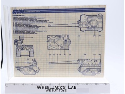 Cobra Maggot 1987 ORIGINAL Instructions Blueprints G.I. Joe Hasbro Action Figure