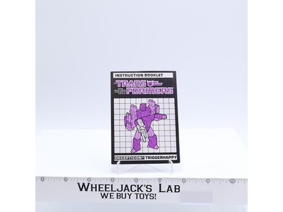 Triggerhappy TARGETMASTER Action Figure Instruction Manual 1987 G1 Transformers