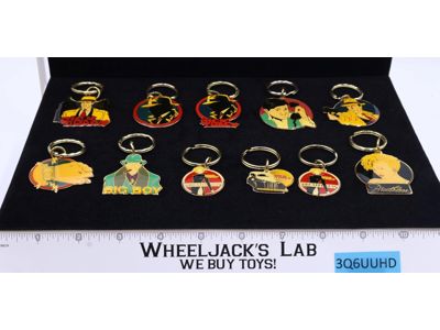 Lot of 11 Dick Tracy Keychains 1990 Disney Vintage