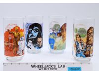 Complete Set of 4 Star Wars Glass Cups 1977 Burger King Vintage