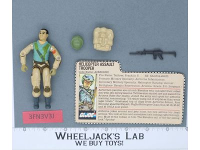 Airborne V1 100% Complete G.I. Joe 1983 Hasbro Vintage Action Figure