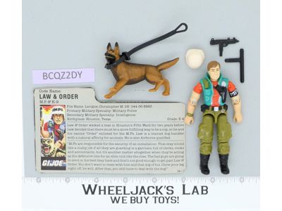 Law & Order V1 100% Complete G.I. Joe 1987 Hasbro Vintage Action Figure
