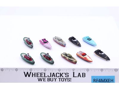 Lot of 10 Boats/Watercraft Vehicles 1988-89 Vintage Galoob Micro Machines