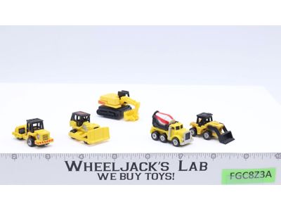 Lot of 5 Yellow Construction Vehicles Micro Machines 1988-89 Galoob Vintage