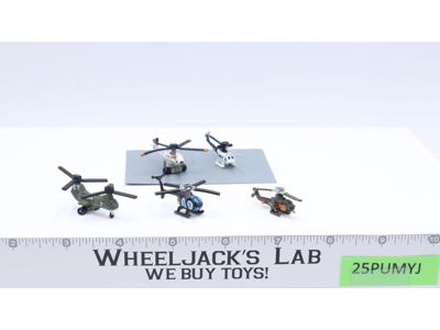 Lot of 5 Helicopters Micro Machines 1988-89 Galoob Vintage