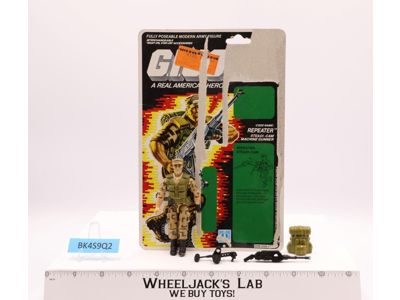 Repeater v1 100% Complete W/CARDBACK G.I. Joe 1988 Hasbro Vintage Figure