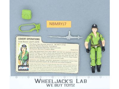 Lady Jaye V1 100% Complete G.I. Joe 1985 Hasbro Vintage Action Figure