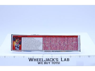 Blaster Action Figure Tech Specs 1985 Vintage Hasbro G1 Transformers