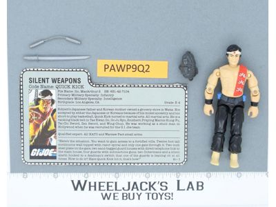 Quick Kick V1 100% Complete G.I. Joe 1985 Hasbro Vintage Action Figure