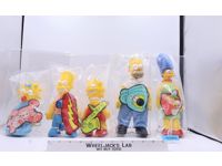 The Simpsons Family Complete Set of Five 1990 Burger King Plush Dolls NEW SEALED