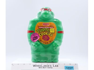 Chocolate Chip Cookies Raphael Coin Bank TMNT 1990 Delicious NEW SEALED
