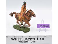 Composition Native American Indian W Rifle Horse 70mm 1970's Elastolin Germany