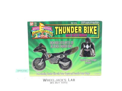 Thunder Bike W/Black Ranger MMPR Power Rangers 1994 Bandai NEW MOSC SEALED