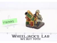 German Soldier Green Coat Crouching Elastolin Canon 2.25"
