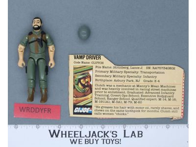 Clutch V1.5 Swivel Arms 100% Complete G.I. Joe 1983 Hasbro Vintage Action Figure