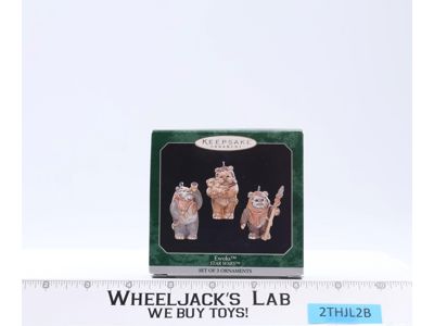 Ewoks Set of 3 Star Wars 1998 Hallmark Keepsake Christmas Ornament MIB