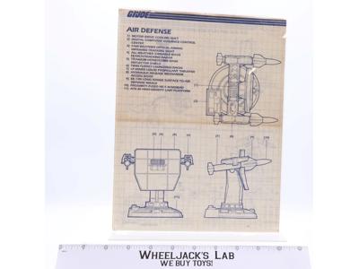 Air Defense 1985 ORIGINAL Instructions Blueprints G.I. Joe Hasbro Action Figure