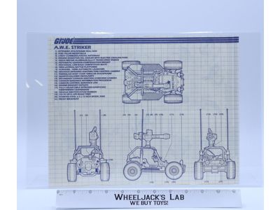 A.W.E. Striker 1985 ORIGINAL Instructions Blueprints G.I. Joe Hasbro Vehicle