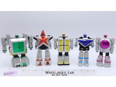 LOT (5) Super Zeo Zord Power Rangers 1996 Bandai 6" Red Blue Action Figure