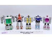 LOT (5) Super Zeo Zord Power Rangers 1996 Bandai 6" Red Blue Action Figure
