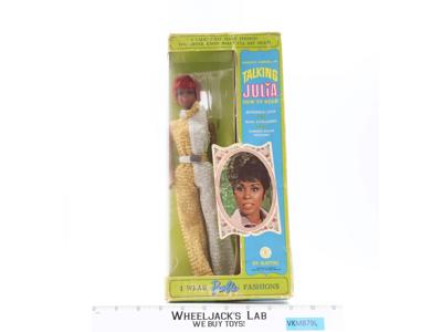 #1128 Talking Julia Diahann Carroll TV Star 1968 Mattel Vintage 11.5" Doll