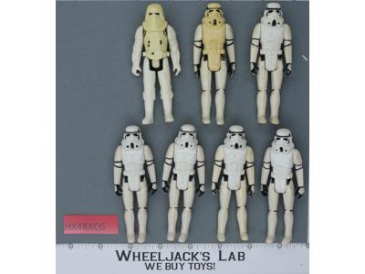 Lot of 7 Star Wars Stormtroopers / Snowtroopers 1980s Kenner Action Figures