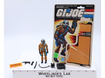 Frag Viper V1 100% Complete W/Cardback 1989 GI Joe Vintage Hasbro Action Figure