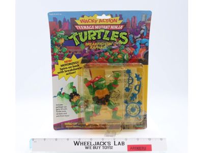 Breakfightin' Raphael Wacky Action TMNT 1990 Playmates NEW MOSC SEALED