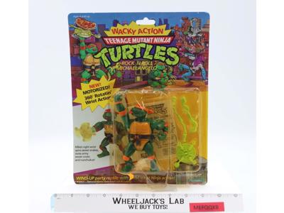 Rock N Roll Michaelangelo Wacky Action TMNT 1989 Playmates NEW MOSC SEALED