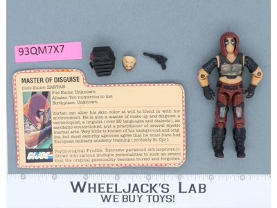 Zartan V1 100% Complete G.I. Joe 1984 Hasbro Vintage Action Figure