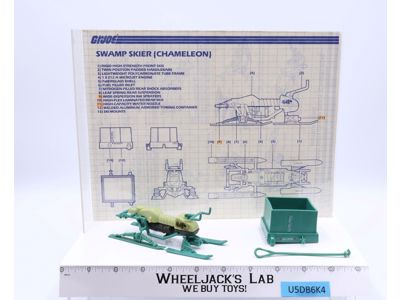 Chameleon Swamp Skier 100% Complete G.I. Joe 1984 Hasbro Action Figure Vehicle