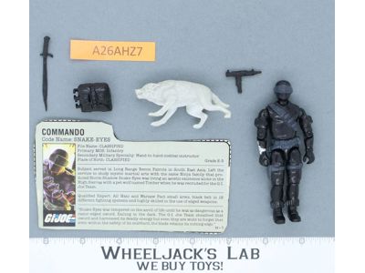 Snake Eyes & Timber V2 100% Complete G.I. Joe 1985 Hasbro Vintage Action Figure