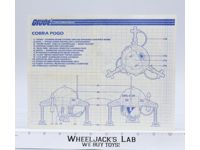 Cobra Pogo 1987 ORIGINAL Instructions/ Blueprints G.I. Joe Hasbro Action Figure