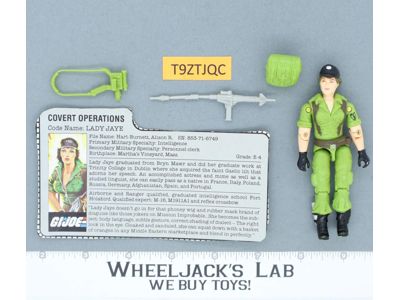 Lady Jaye V1 100% Complete G.I. Joe 1985 Hasbro Vintage Action Figure