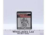 Metroplex Instruction Manual Booklet 1985 Hasbro G1 Transformers