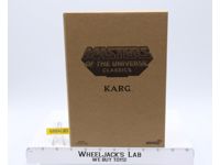Karg w/ Mailer MOSC He-Man Classics 10th Anniversary MOTUC 2018 Mattel Super 7