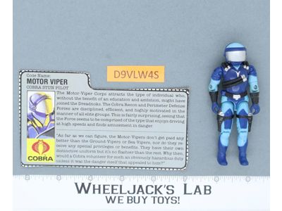 Motor Viper V1 100% Complete G.I. Joe 1986 Hasbro Vintage Action Figure