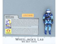 Motor Viper V1 100% Complete G.I. Joe 1986 Hasbro Vintage Action Figure