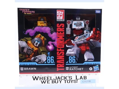 Brawn 86-27 + Ratchet 86-28 Transformers Studio Series The Movie Hasbro NEW MISB
