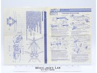 Tomahawk 1986 ORIGINAL Instructions / Blueprints G.I. Joe Hasbro Action Figure
