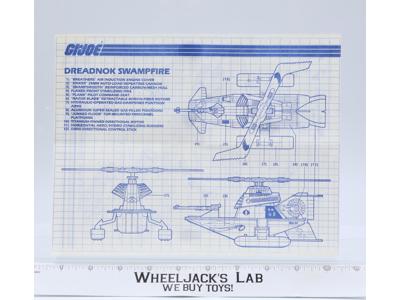 Dreadnok Swamp 1986 ORIGINAL Instructions / Blueprints G.I. Joe Action Figure