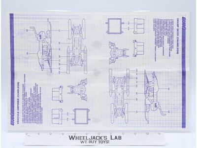 Swamp Skier 1984 ORIGINAL Instructions/ Blueprints G.I. Joe Hasbro Action Figure