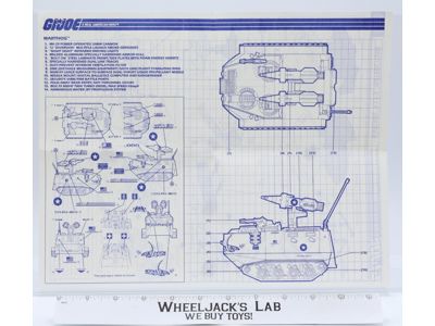 Warthog A.I.F.V. 1988 ORIGINAL Instructions / Blueprints G.I. Joe Hasbro Vehicle