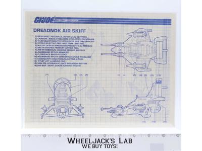 Dreadnok Air Skiff 1987 ORIGINAL Instructions / Blueprints G.I. Joe Hasbro