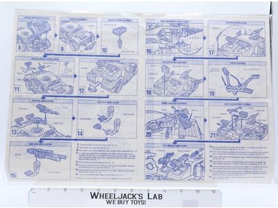 Hammer 1991 ORIGINAL Instructions/ Blueprints G.I. Joe Hasbro Action Figure