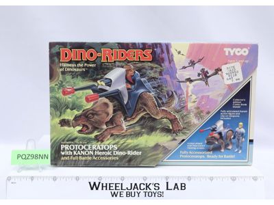 Protoceratops W/ Kanon 100% Complete Dino Riders 1988 Tyco Figure NEW MIB