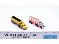 Lot of 2 Semi Trucks W/ 2 Trailers 1988-89 Vintage Galoob Micro Machines